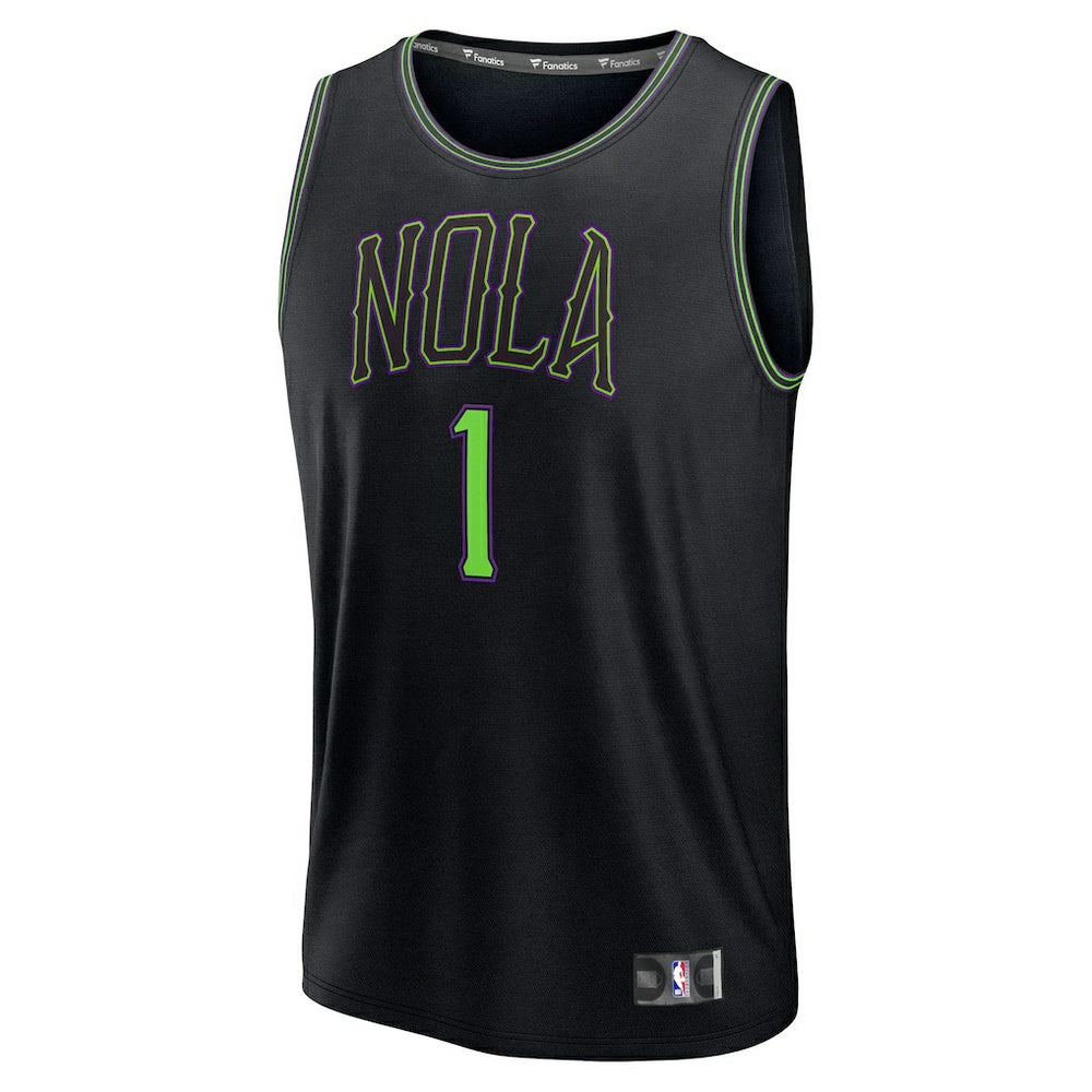 Black Zion Williamson New Orleans Pelicans 2025/26 City Edition Fast Break Jersey | NBA