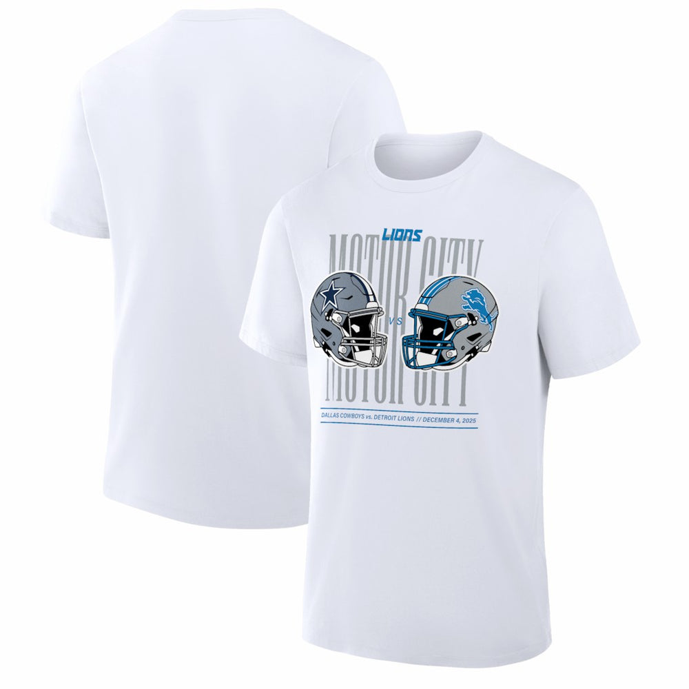Detroit Lions vs. Dallas Cowboys White Out T-Shirt | NFL Outlet