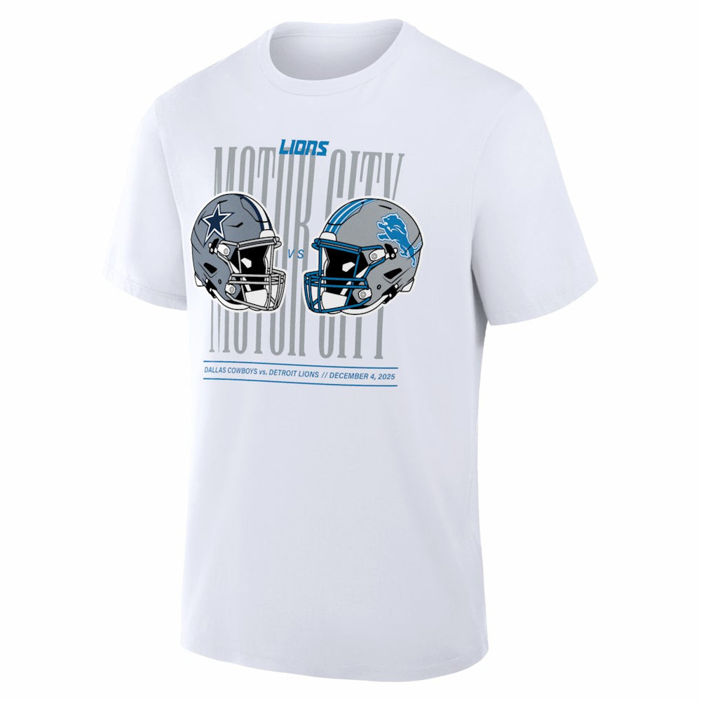 Detroit Lions vs. Dallas Cowboys White Out T-Shirt | NFL Outlet