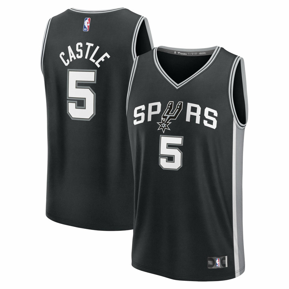 Black Stephon Castle San Antonio Spurs Fast Break Replica Jersey | NBA