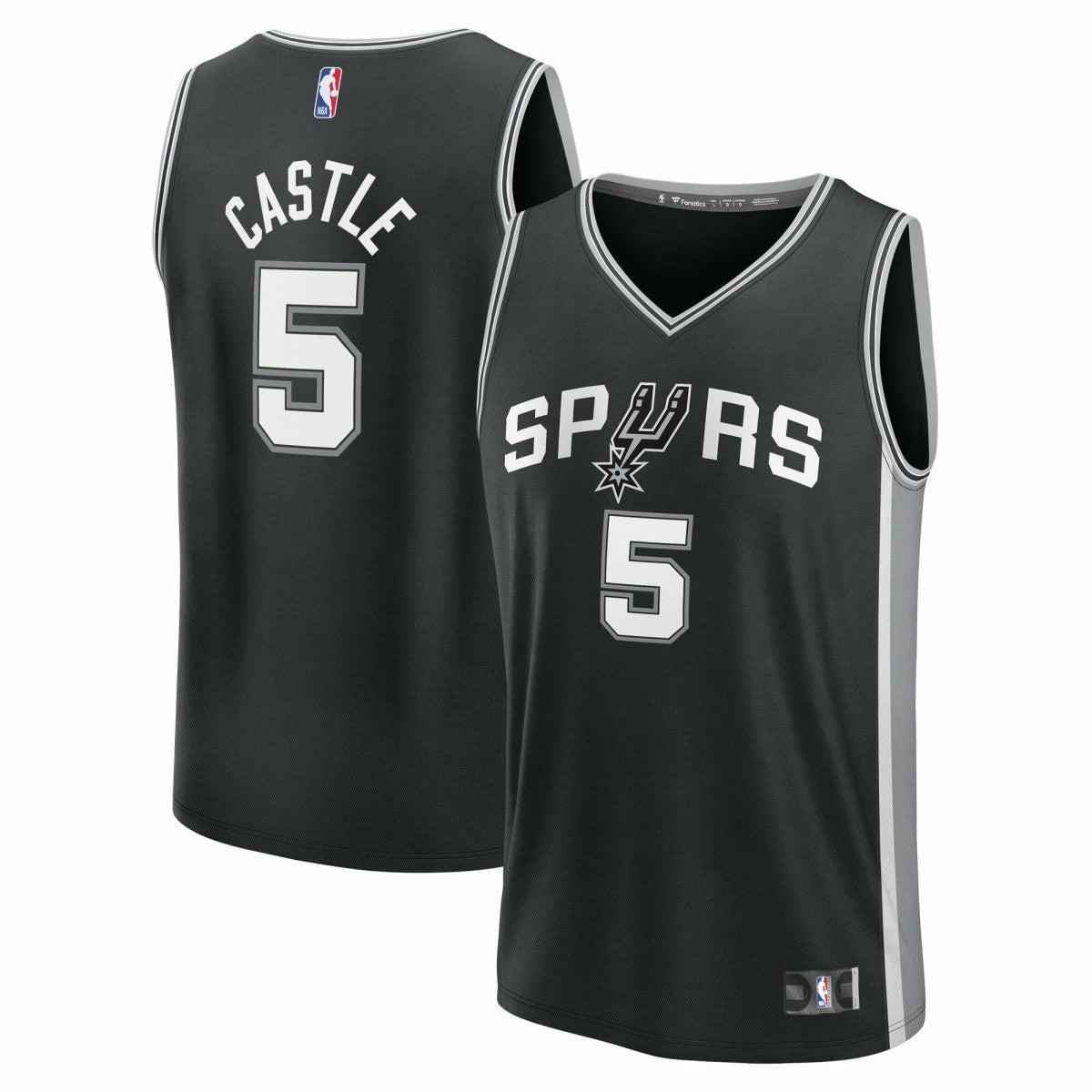 Black Stephon Castle San Antonio Spurs Fast Break Replica Jersey | NBA
