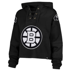 Boston Bruins '47 Women's Cropped Lacer Hoodie -  NHL Hoodies