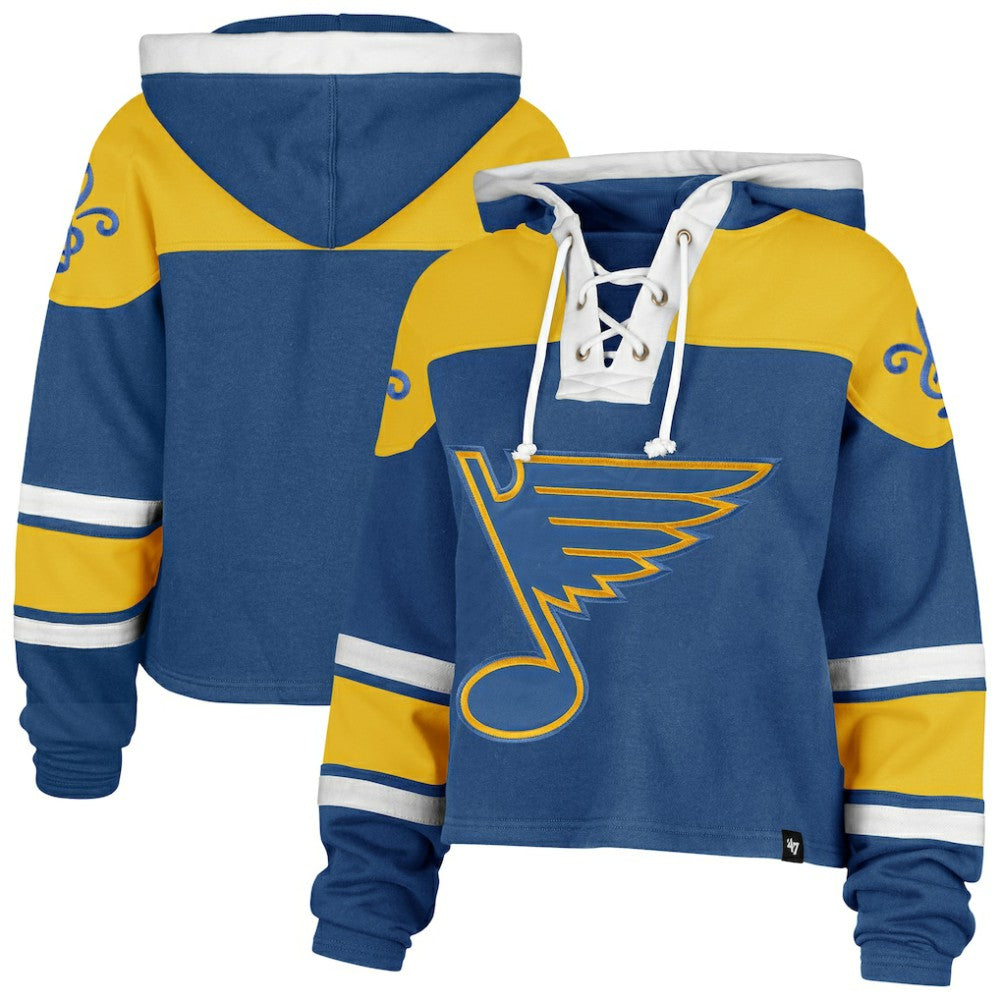 St. Louis Blues '47 Women's Cropped Lacer Hoodie -  NHL Hoodies