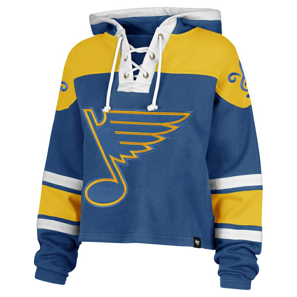 St. Louis Blues '47 Women's Cropped Lacer Hoodie -  NHL Hoodies