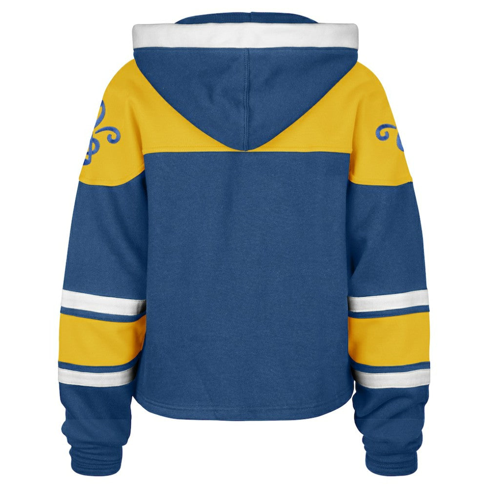 St. Louis Blues '47 Women's Cropped Lacer Hoodie -  NHL Hoodies