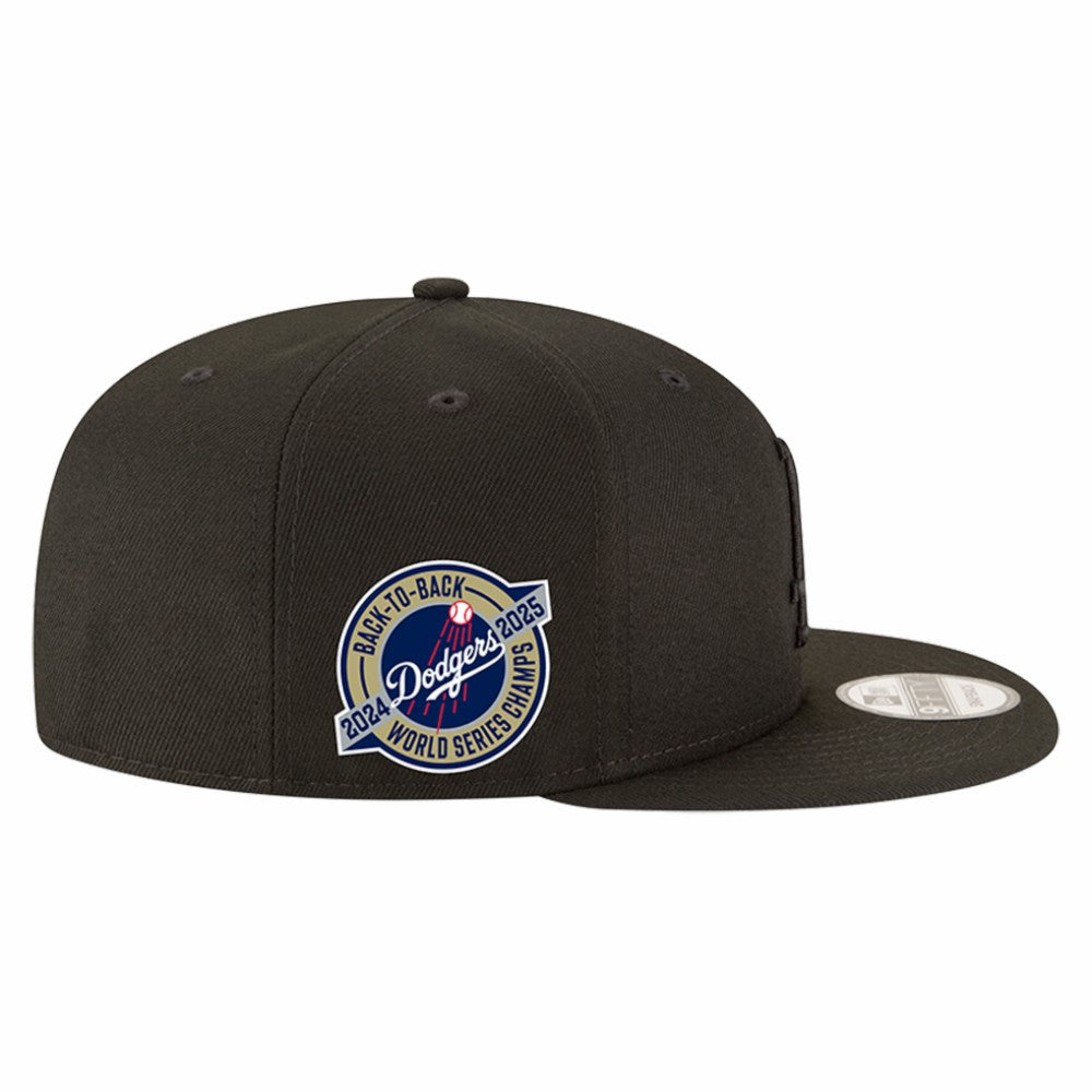 Los Angeles Dodgers New Era 2024/25 Back-to-Back Champions Circle Side Patch 9FIFTY Snapback Hat - MLB Hats