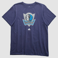 Navy Dallas Mavericks 2000s T-shirt sale | NBA