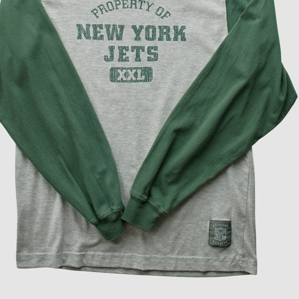 New York Jets Grid Iron 2000s Long Sleeve T-shirt | NFL Hot