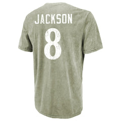 Baltimore Ravens Lamar Jackson  Majestic Threads Mineral Wash Name & Number T-Shirt | NFL Online