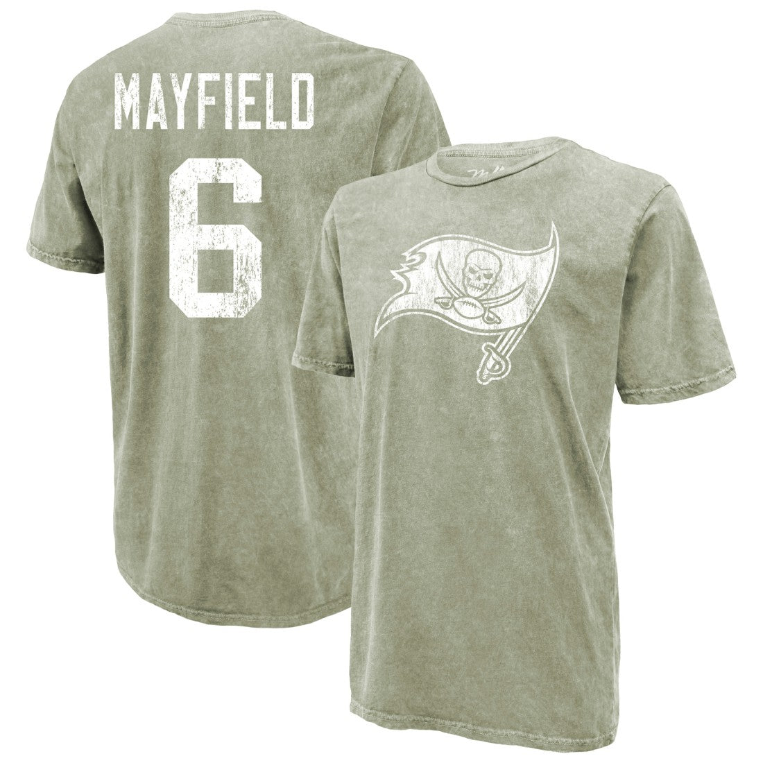 Tampa Bay Buccaneers Baker Mayfield  Majestic Threads Mineral Wash Name & Number T-Shirt | NFL Outlet