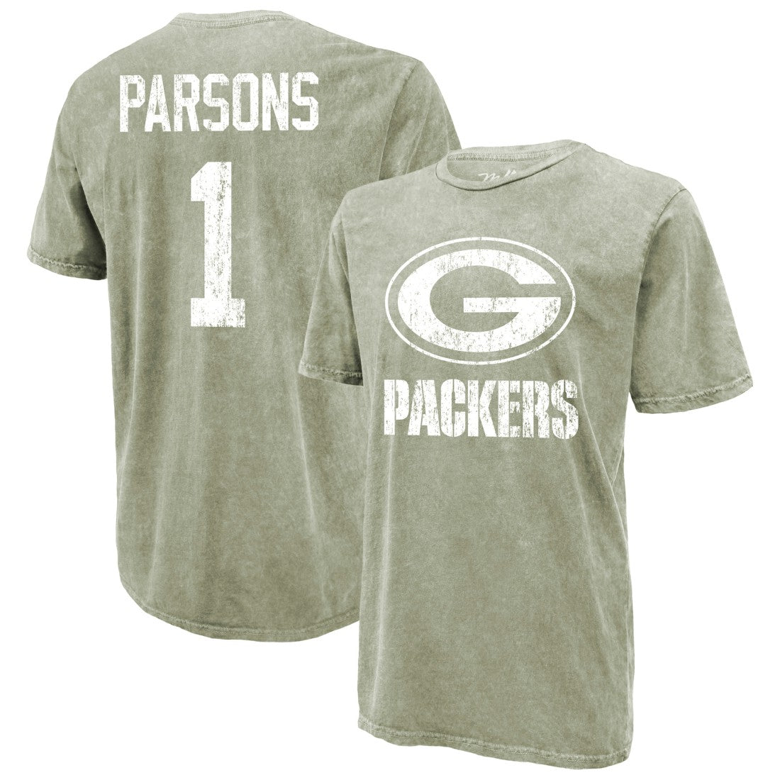 Green Bay Packers Micah Parsons  Majestic Threads Mineral Wash Name & Number T-Shirt | NFL Near me
