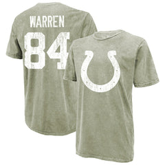 Indianapolis Colts Tyler Warren  Majestic Threads Mineral Wash Name & Number T-Shirt | NFL Outlet