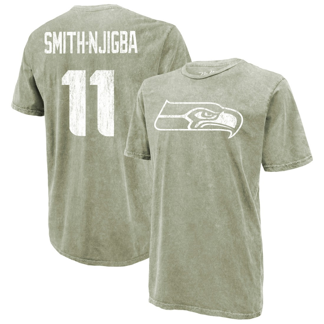 Seattle Seahawks Jaxon Smith-Njigba  Majestic Threads Mineral Wash Name & Number T-Shirt | NFL Sale