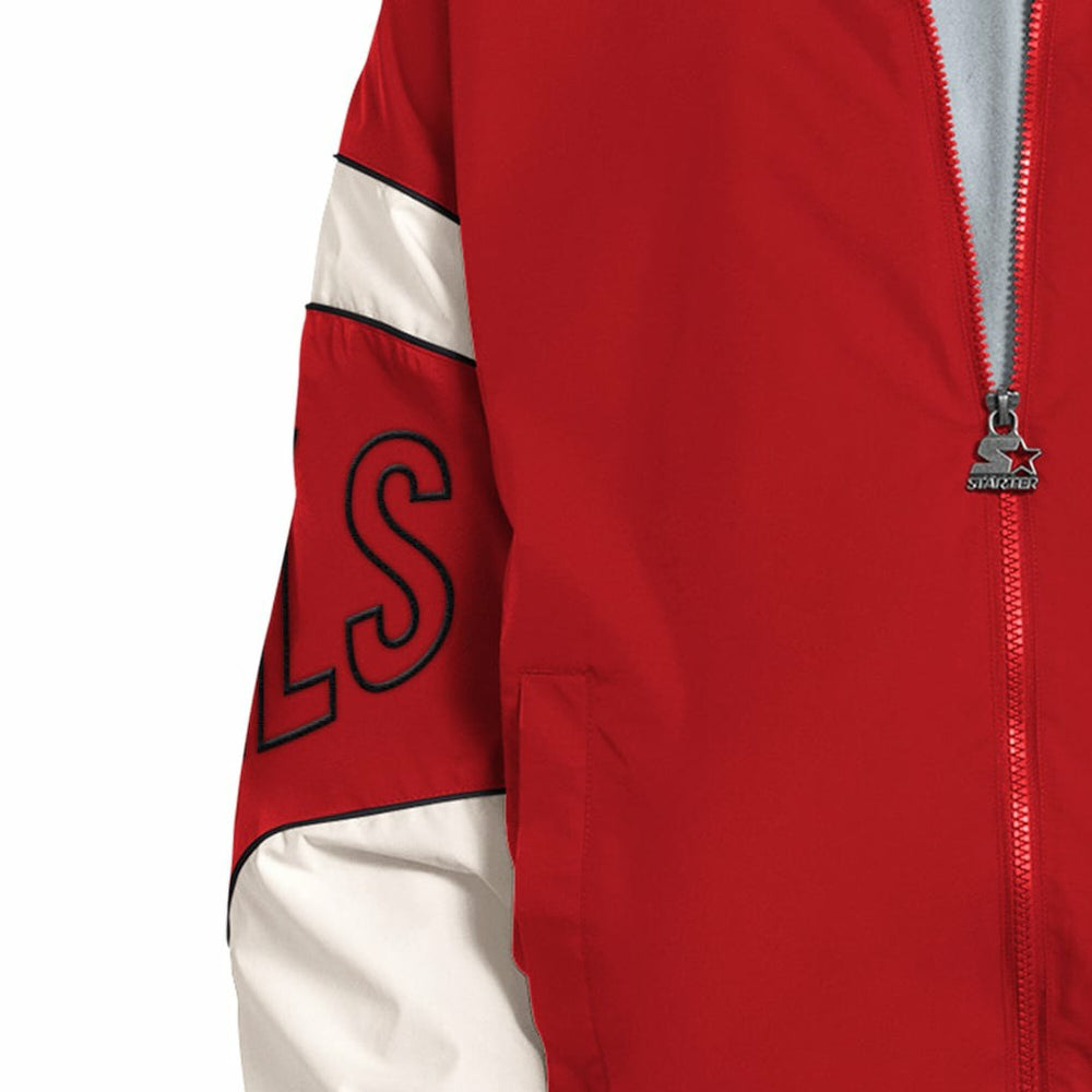Red Chicago Bulls Starter The Gust Full-Zip Hooded Jacket | NBA