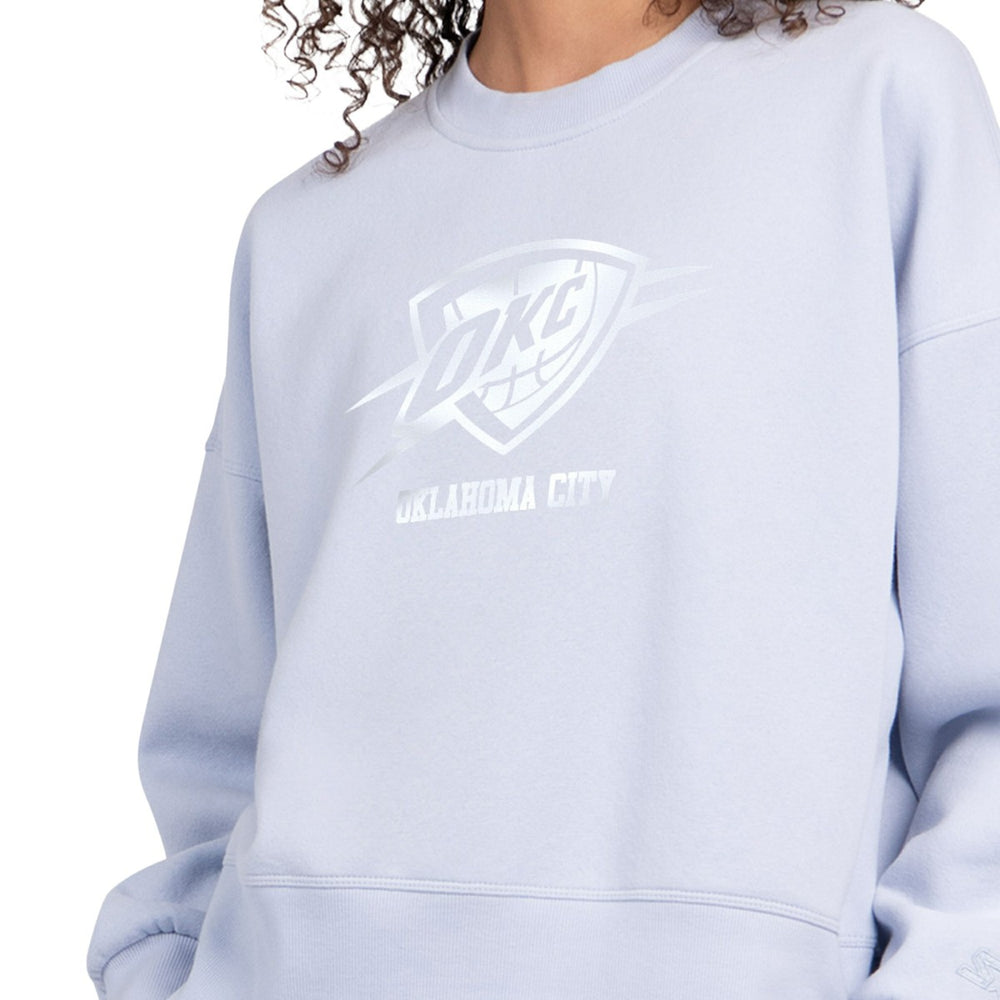 Light Blue Oklahoma City Thunder Starter Women's Pastel Boxy Sweatshirt | NBA