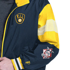 Milwaukee Brewers Pro Player Legacy Lightweight Full-Zip Hooded Jacket - MLB Jackets