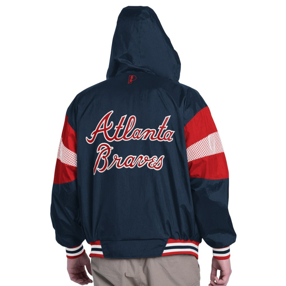 Atlanta Braves Pro Player Legacy Lightweight Full-Zip Hooded Jacket - MLB Jackets
