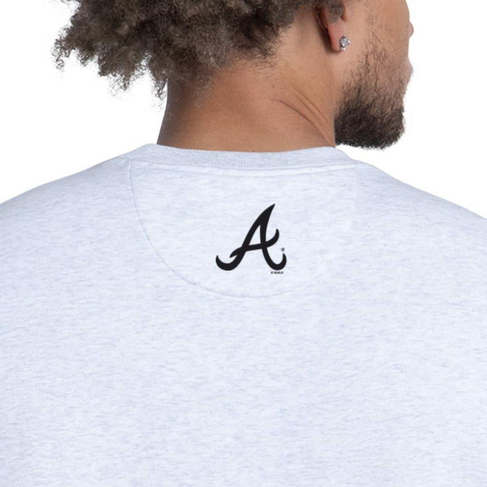 Atlanta Braves Starter Face of Ice Blue French Terry Sweatshirt - MLB Sweatshirts