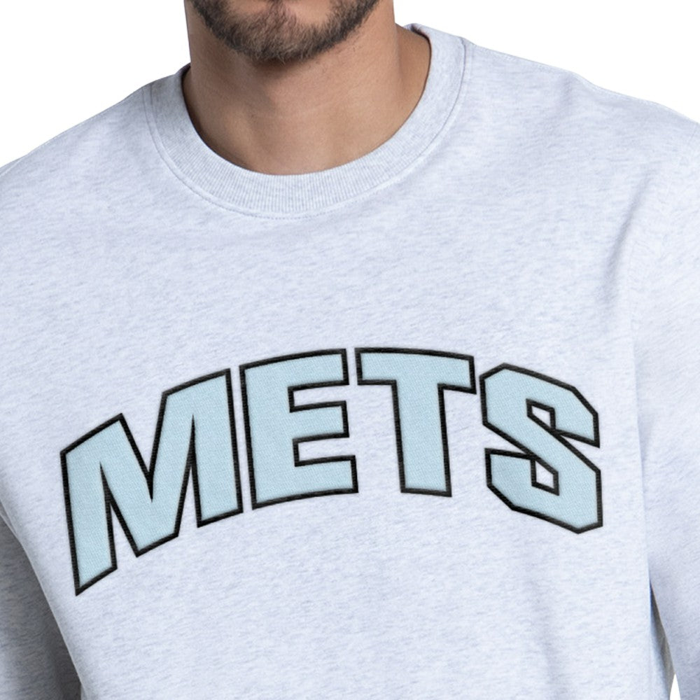 New York Mets Starter Face of Ice Blue French Terry Sweatshirt - MLB Sweatshirts