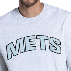 New York Mets Starter Face of Ice Blue French Terry Sweatshirt - MLB Sweatshirts
