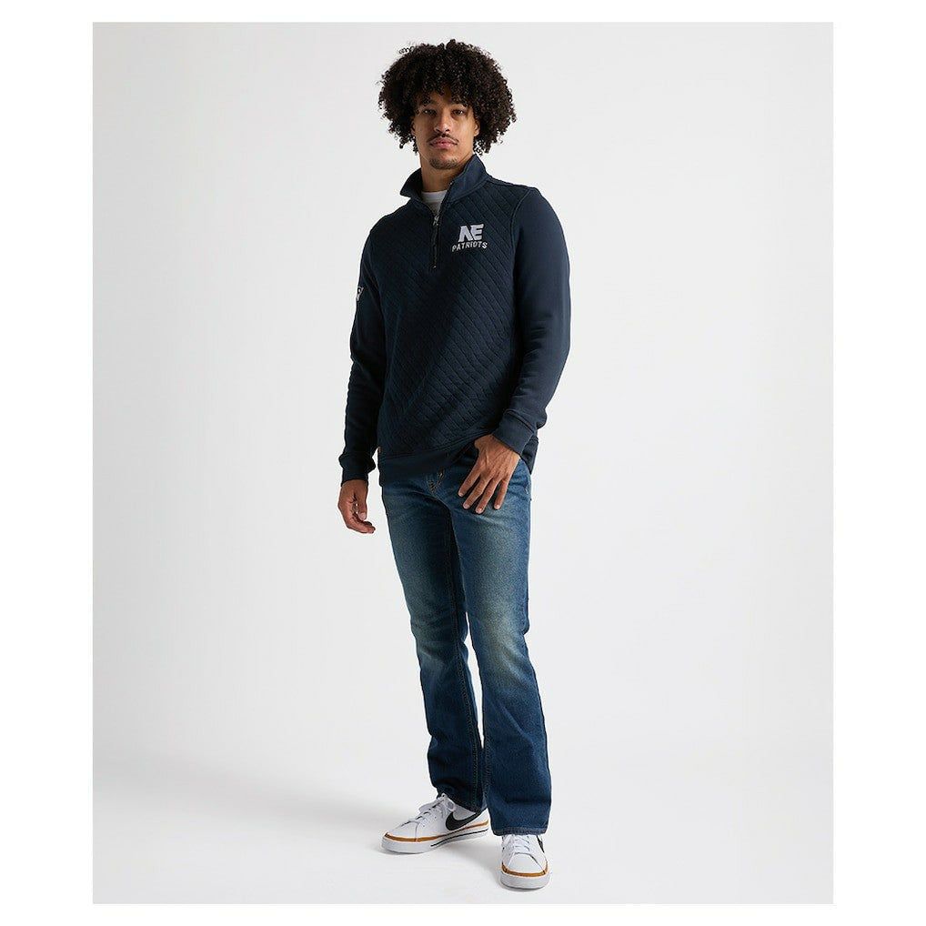 New England Patriots Charles River x  Franconia Quilted Quarter-Zip Sweatshirt | NFL Outlet