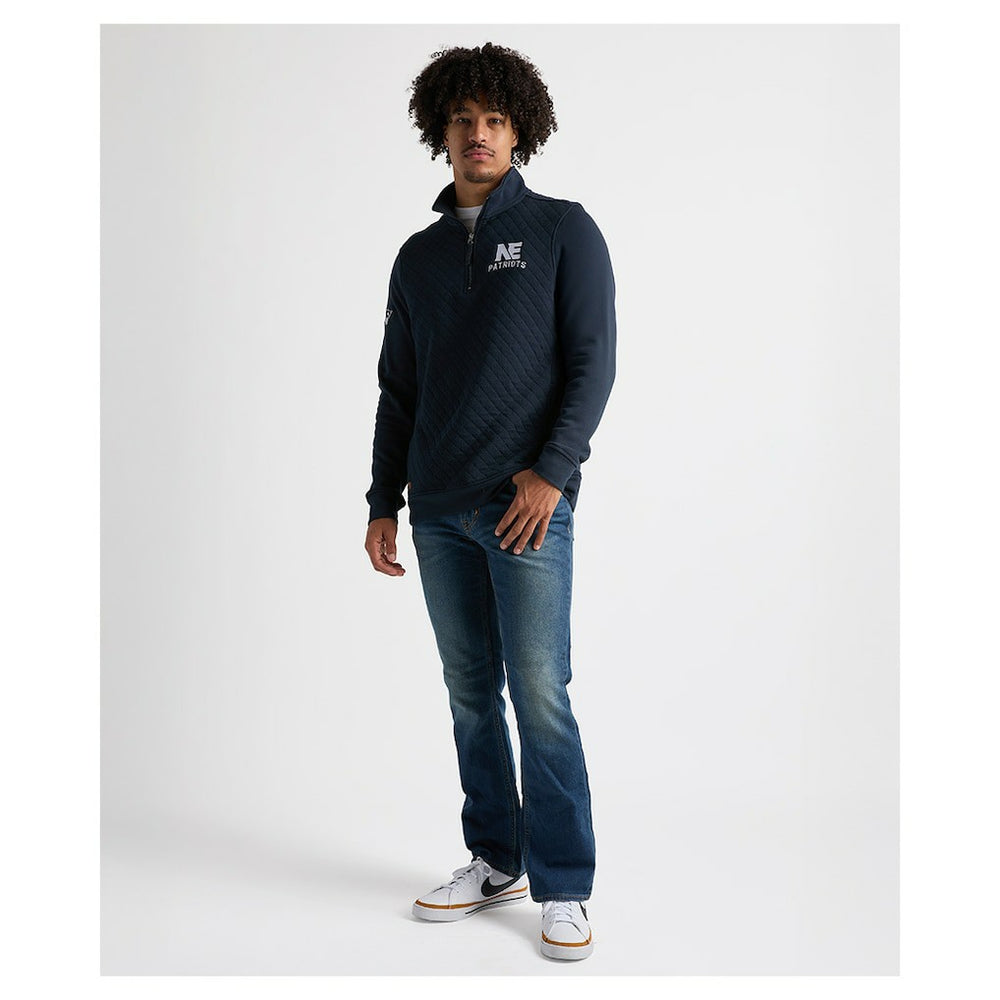 New England Patriots Charles River x  Franconia Quilted Quarter-Zip Sweatshirt | NFL Outlet