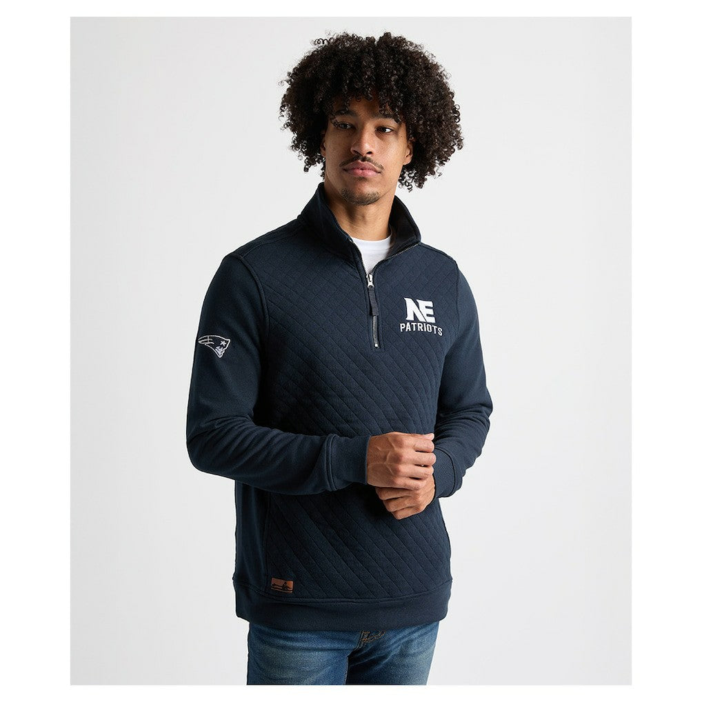 New England Patriots Charles River x  Franconia Quilted Quarter-Zip Sweatshirt | NFL Outlet