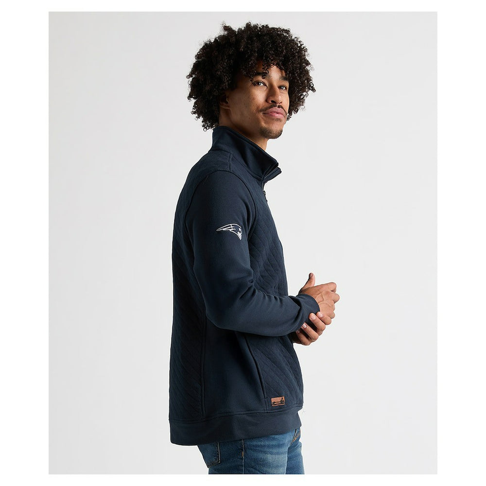 New England Patriots Charles River x  Franconia Quilted Quarter-Zip Sweatshirt | NFL Outlet
