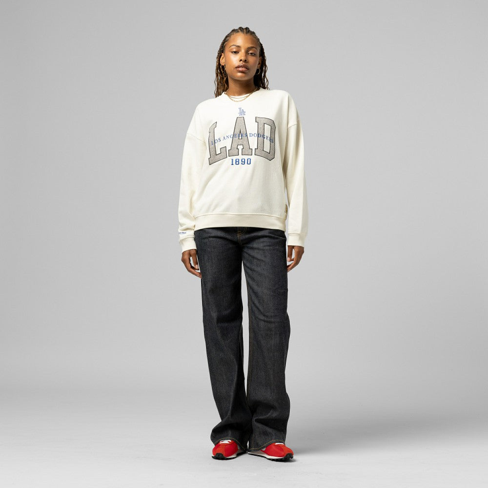 Los Angeles Dodgers Mitchell & Ness Women's Premium Crewneck Sweatshirt - MLB Sweatshirts