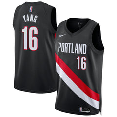 Black Yang Hansen Portland Trail Blazers Unisex Swingman Jersey | NBA