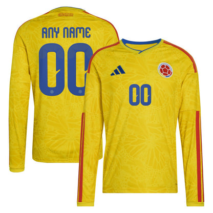 Colombia National Team FIFA x World Cup 2026 Home Replica Long Sleeve Custom Jersey for sale - Yellow