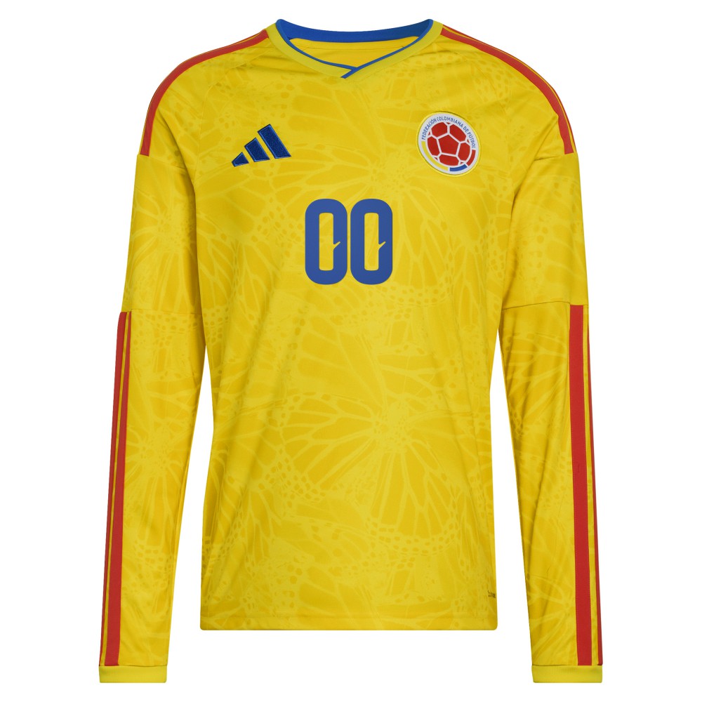 Colombia National Team FIFA x World Cup 2026 Home Replica Long Sleeve Custom Jersey for sale - Yellow