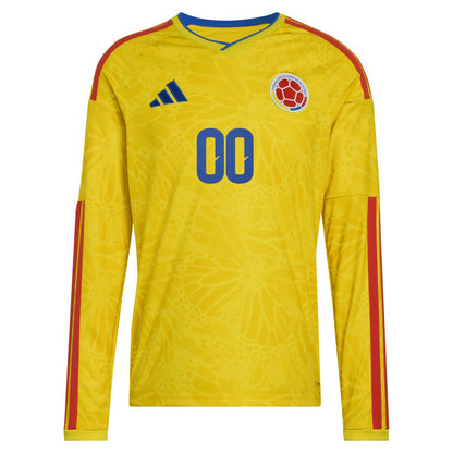 Colombia National Team FIFA x World Cup 2026 Home Replica Long Sleeve Custom Jersey for sale - Yellow