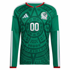 Mexico National Team 2026 Home Replica Long Sleeve Custom Jersey