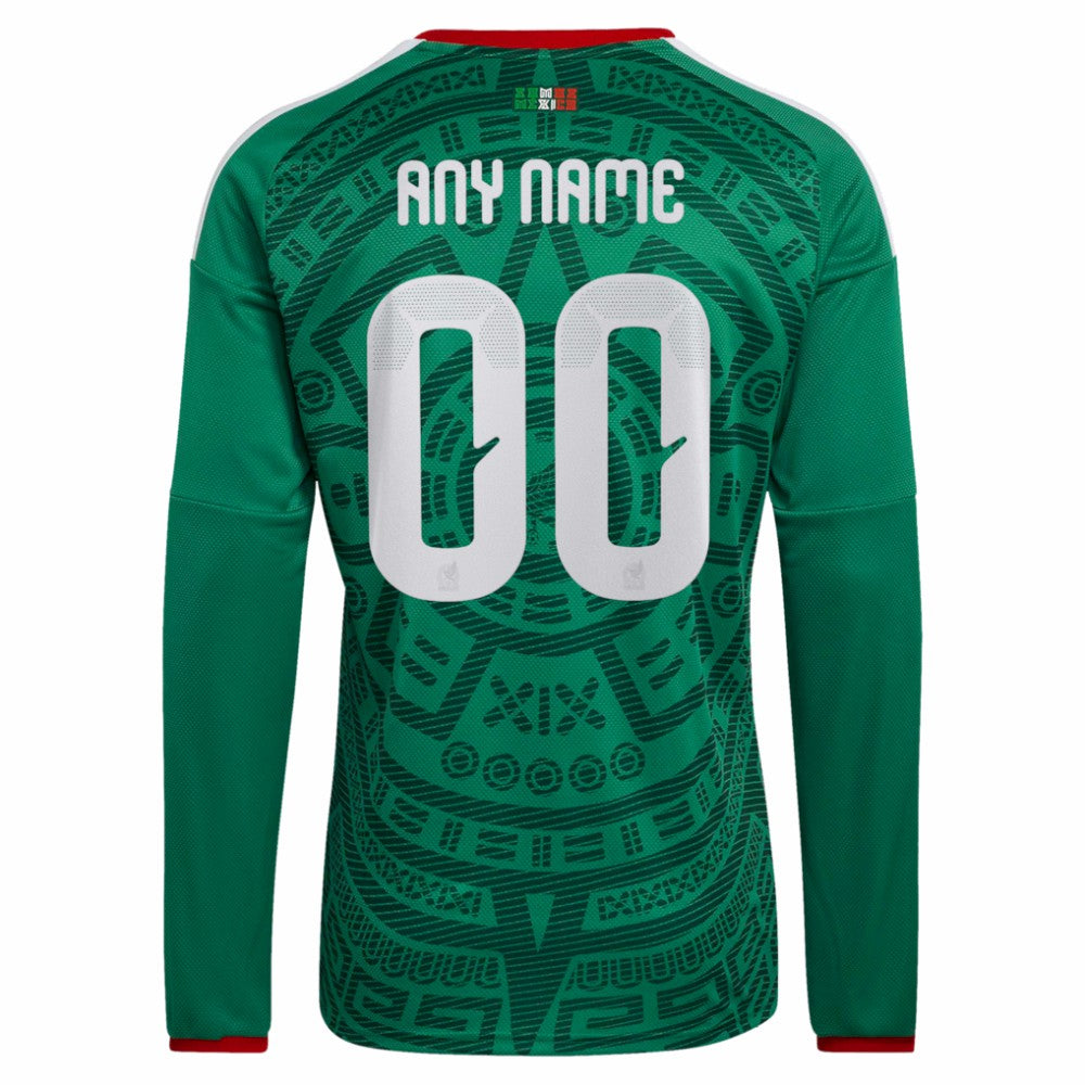 Mexico National Team 2026 Home Replica Long Sleeve Custom Jersey