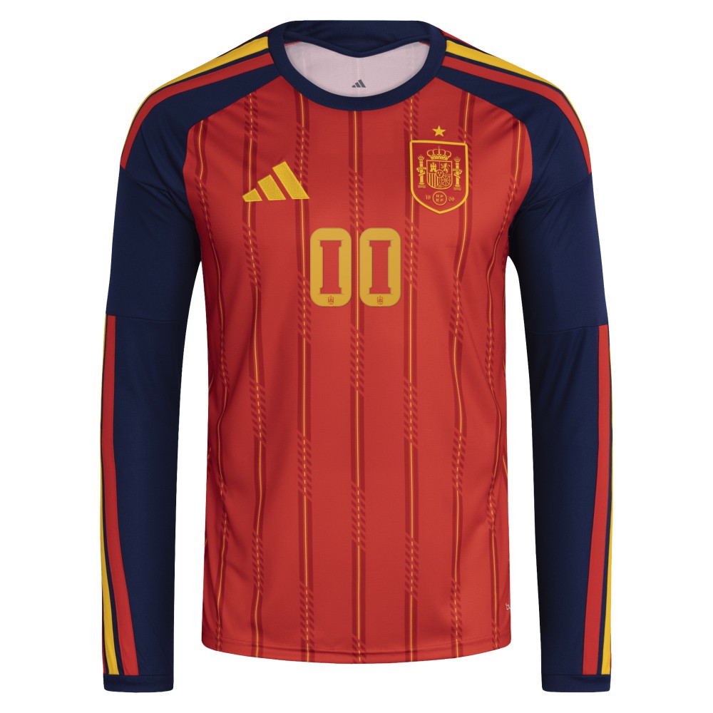 Spain National Team FIFA x World Cup 2026 Home Replica Long Sleeve Custom Jersey