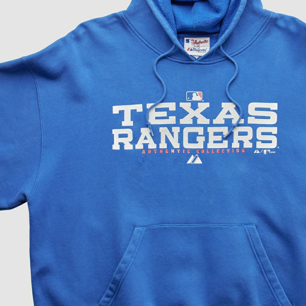 Texas Rangers Majestic 2000s Hooded Pullover Sweatshirt - MLB Pullover