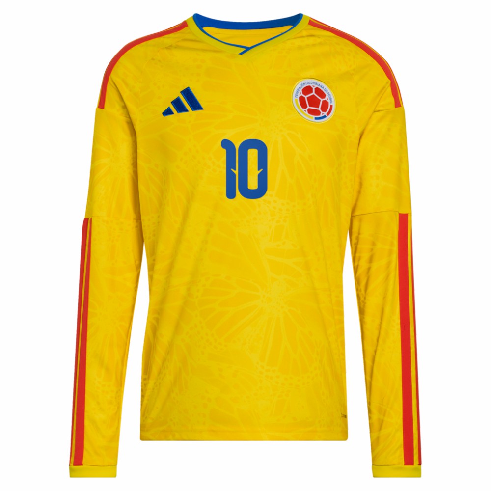 James Rodriguez Colombia National Team 2026 Home Replica Long Sleeve Jersey