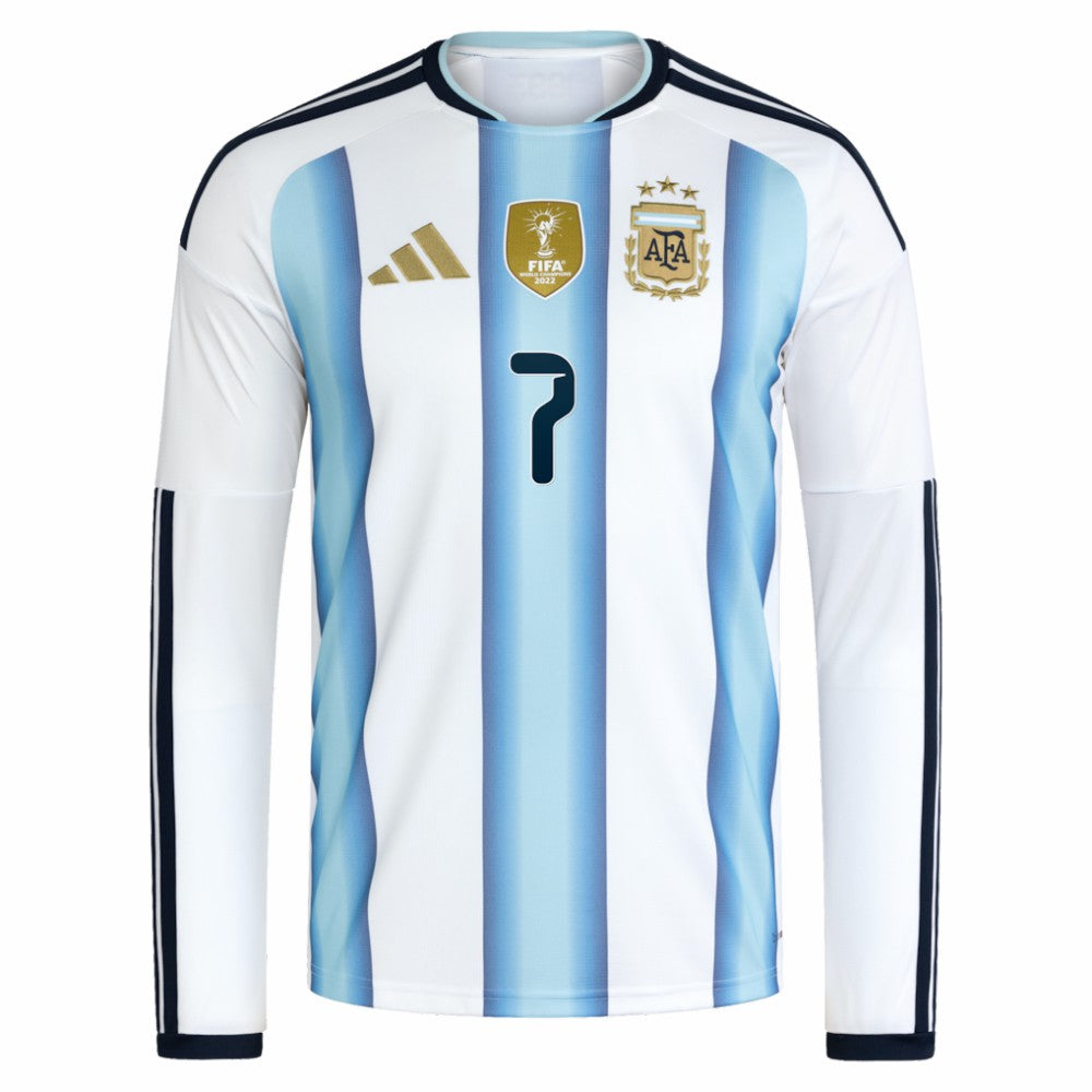 Rodrigo De Paul Argentina National Team 2026 Home Replica Long Sleeve Jersey