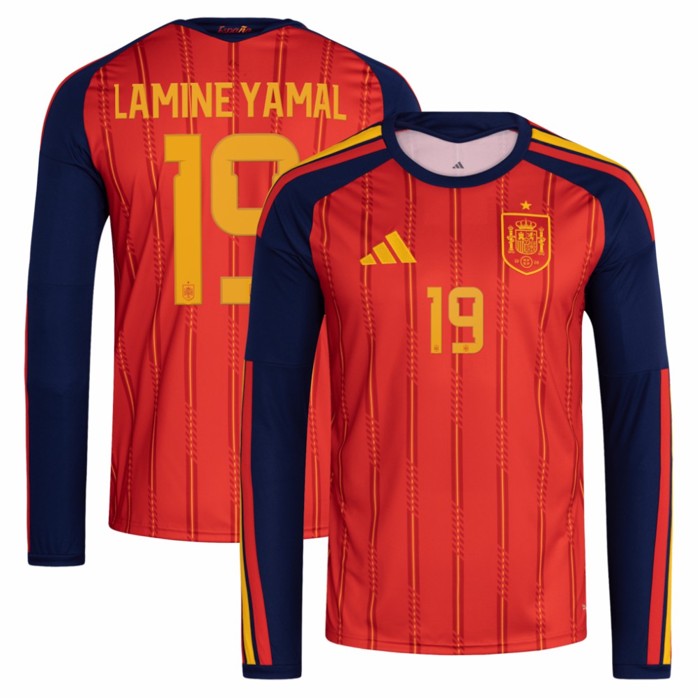 Lamine Yamal Spain National Team 2026 Home Replica Long Sleeve Jersey