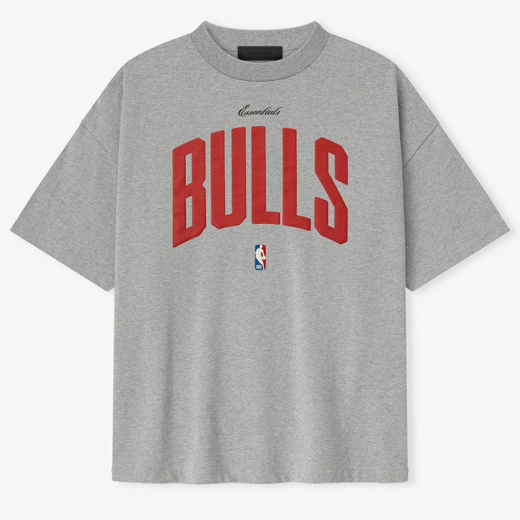 Heather Gray Chicago Bulls Fear of God x NBA Unisex 90's T-Shirt sale | NBA