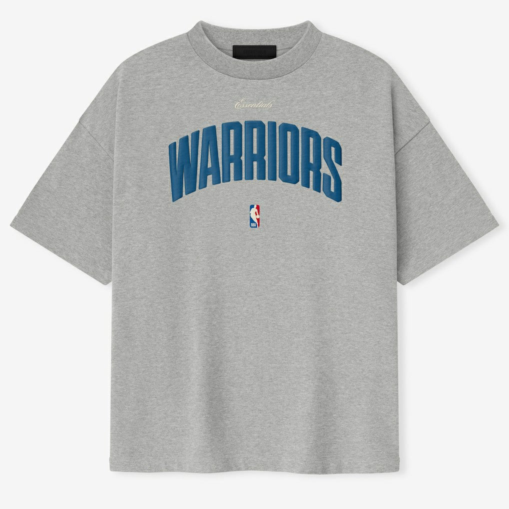 Heather Gray Golden State Warriors Fear of God x NBA Unisex 90's T-Shirt sale | NBA