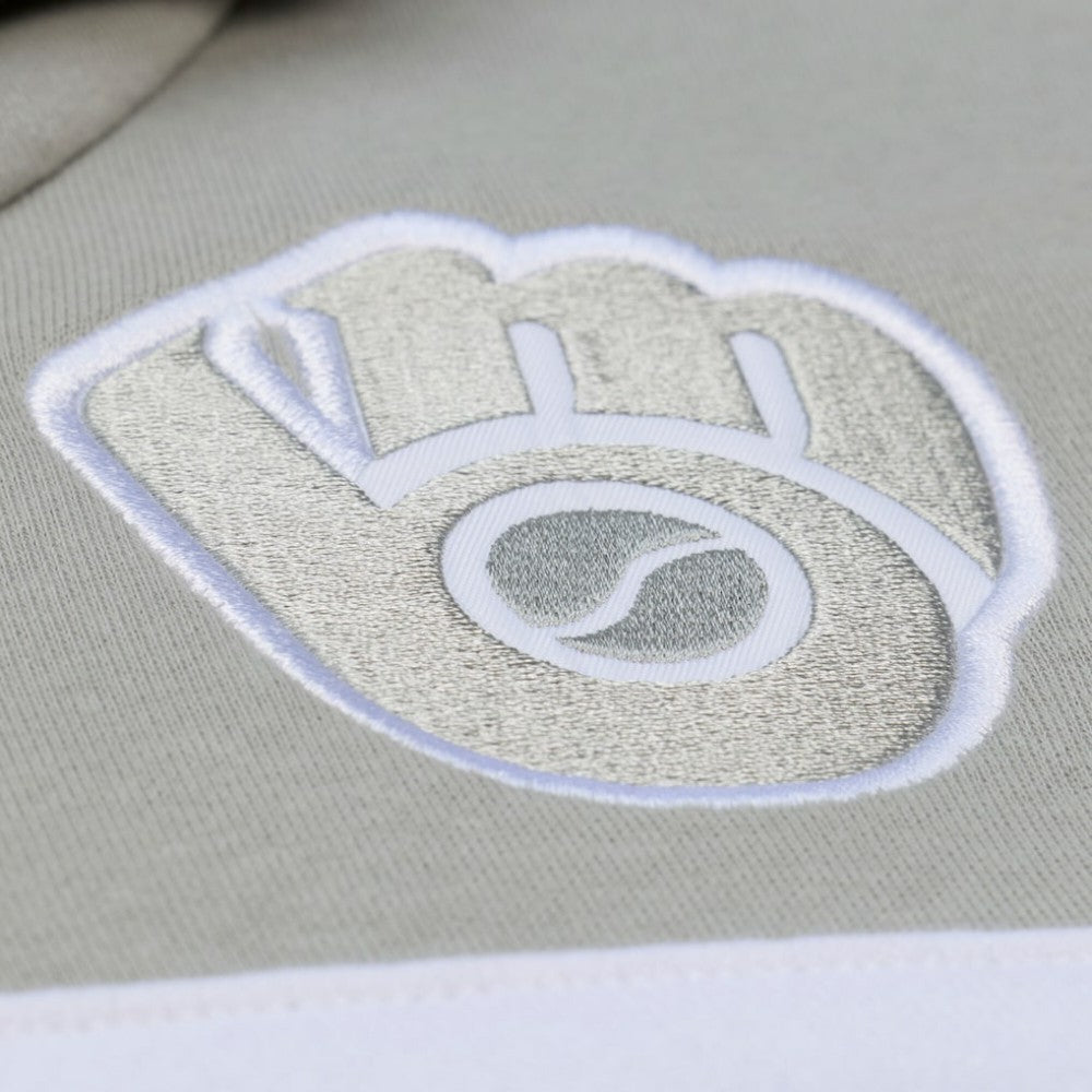 Milwaukee Brewers Mitchell & Ness Cooperstown Collection Thunderstorm Head Coach Hoodie - MLB Hoodies