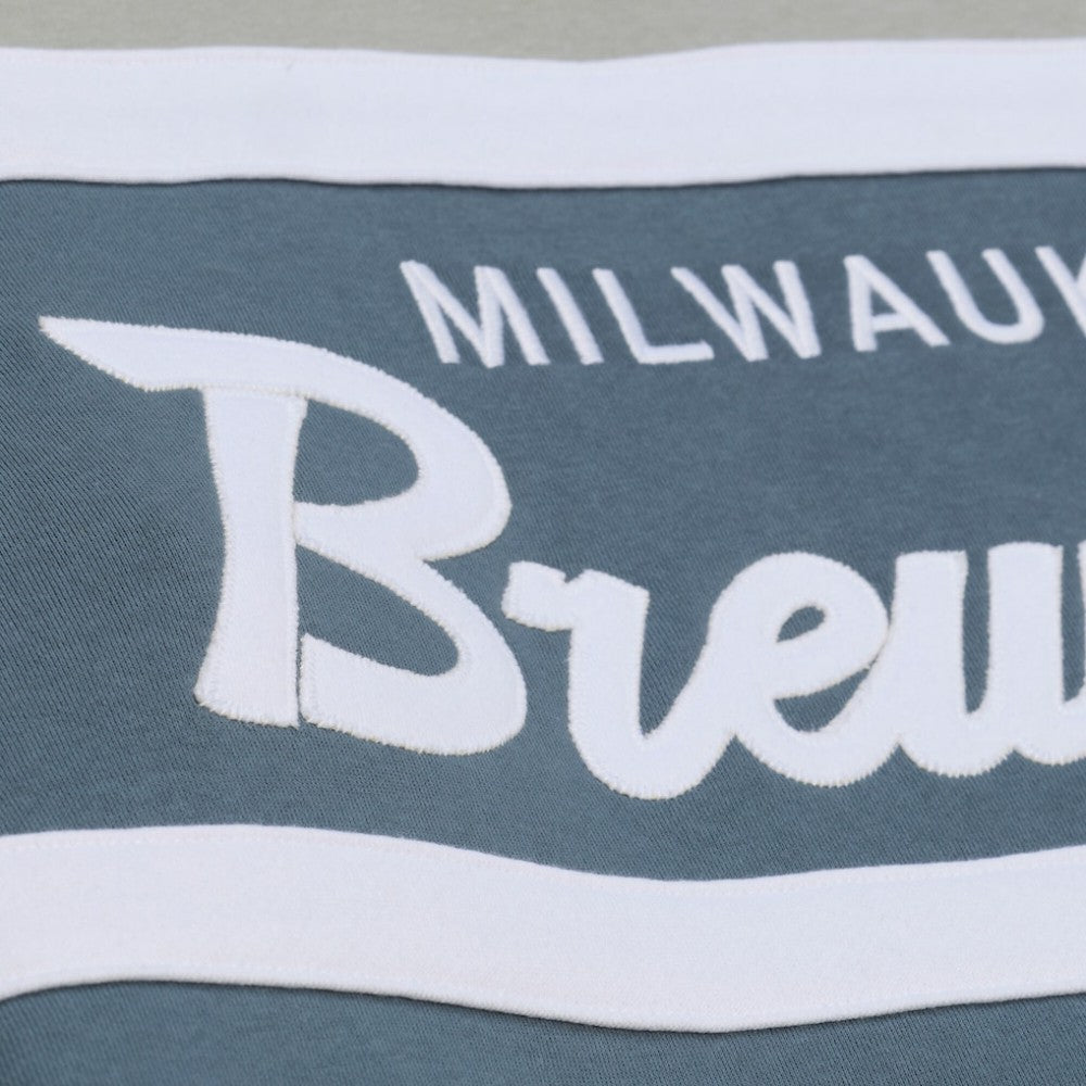 Milwaukee Brewers Mitchell & Ness Cooperstown Collection Thunderstorm Head Coach Hoodie - MLB Hoodies