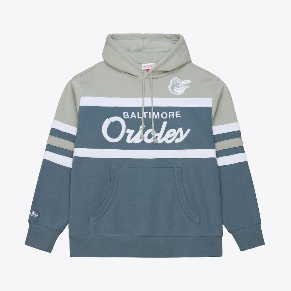 Baltimore Orioles Mitchell & Ness Cooperstown Collection Thunderstorm Head Coach Hoodie - MLB Hoodies