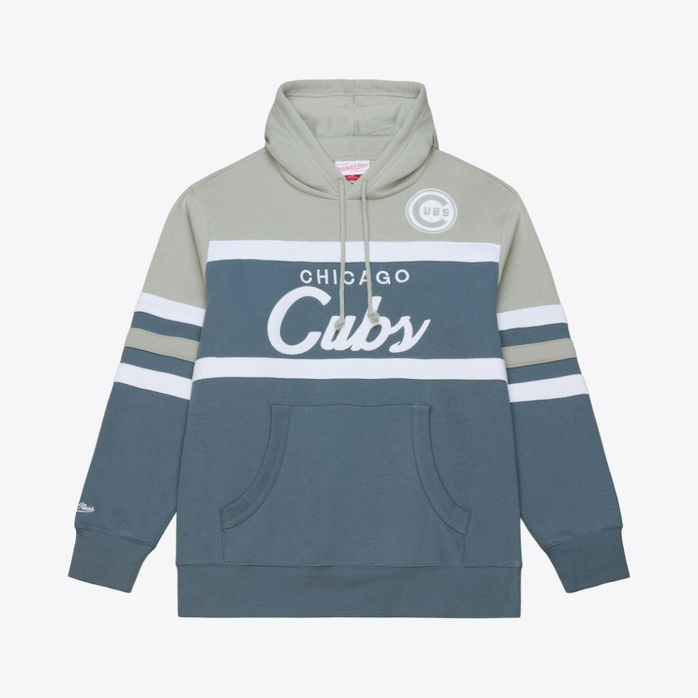Chicago Cubs Mitchell & Ness Cooperstown Collection Thunderstorm Head Coach Hoodie - MLB Hoodies