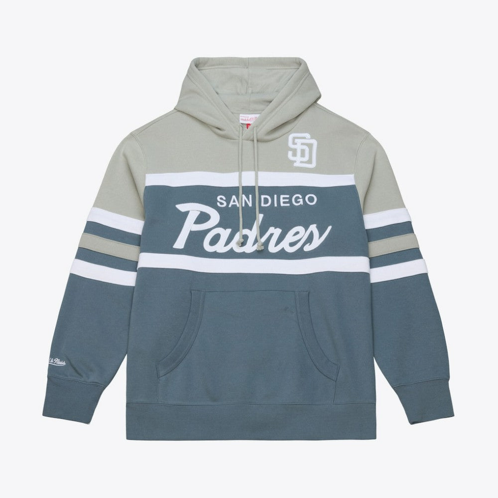 San Diego Padres Mitchell & Ness Cooperstown Collection Thunderstorm Head Coach Hoodie - MLB Hoodies