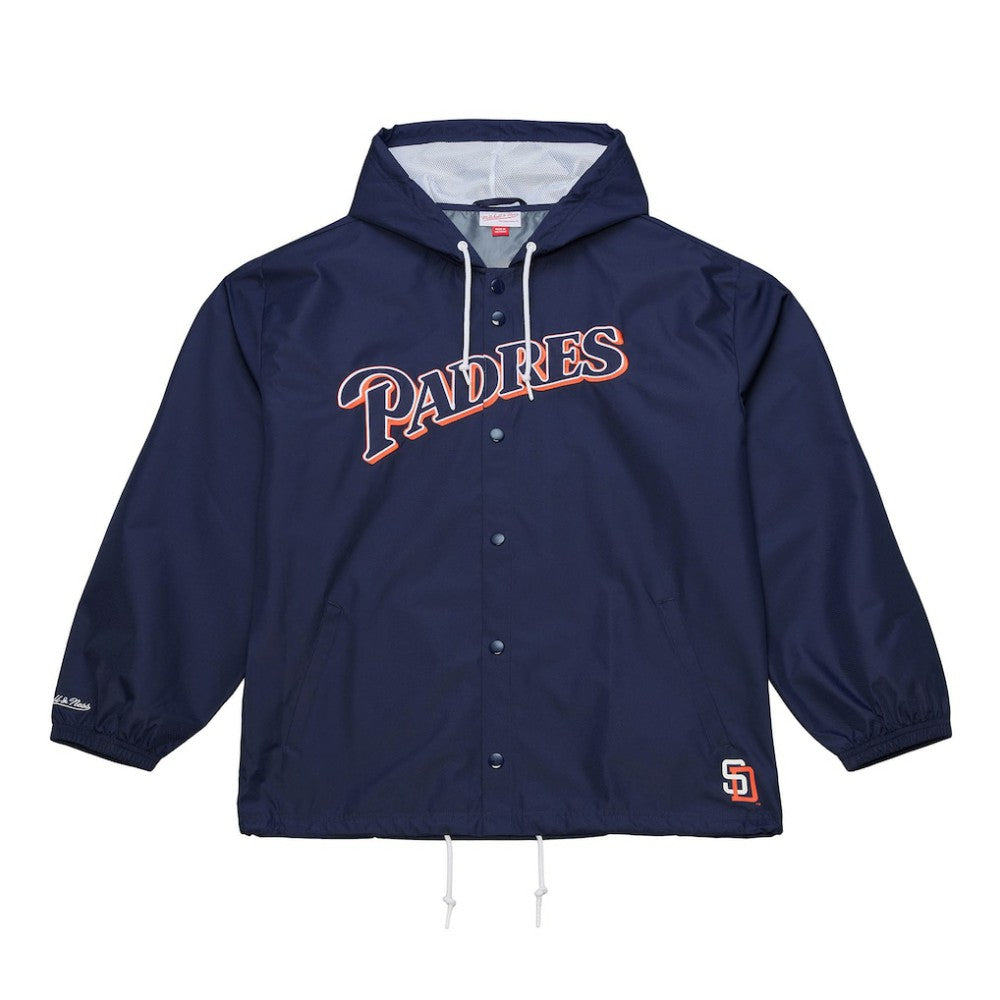 San Diego Padres Mitchell & Ness Full-Snap Hooded Coaches Jacket - MLB Jackets