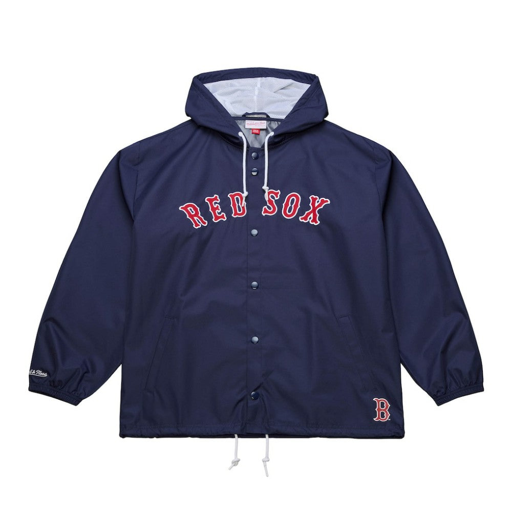 Boston Red Sox Mitchell & Ness Full-Snap Hooded Coaches Jacket - MLB Jackets