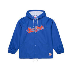 New York Mets Mitchell & Ness Full-Snap Hooded Coaches Jacket - MLB Jackets